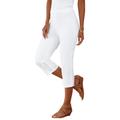 Plus Size Women's Comfort Stretch Capri Jean by Denim 24/7 in White Denim (Size 40 W)