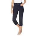 Plus Size Women's Secret Solutions™ Tummy Smoothing Capri Jean by Woman Within in Indigo (Size 38 W)