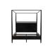 CFC Solid Wood Canopy Bed Wood in Black | 84 H x 77 W x 90.5 D in | Wayfair HW005-CK-BS