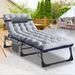 JTANGL Portable Heavy Duty Sleeping Bed w/ Mattress, Outdoor Patio Adjustable 5-Position Lounge Chair in Gray | 15 H x 28 W x 75 D in | Wayfair