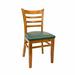 ERF, Inc. Ladder Back Side Chair Faux Leather/Wood/Upholstered in Green | 34 H x 17 W x 17 D in | Wayfair ERP-B1100-C-Vinyl-GRN