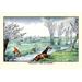 Buyenlarge 'Horse & Rider Climb out of the Stream on Different Sides' by Henry Thomas Alken Painting Print in Green | 24 H x 36 W x 1.5 D in | Wayfair