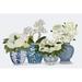 One Allium Way® Chinoiserie Flower Quartet 1, Blue Canvas | 20 H x 30 W x 1.25 D in | Wayfair CF04EE089DA04AE7A234CF15F7C9622D