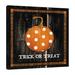 The Holiday Aisle® Trick Or Treat Pumpkin by Avery Tillmon - Wrapped Canvas Graphic Art Canvas in Black/Orange | 12 H x 12 W x 1.5 D in | Wayfair