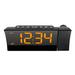 Latitude Run® Modern & Contemporary Digital Electric Alarm Tabletop Clock in Plastic/Acrylic in Black | 3.74 H x 7.75 W x 1.75 D in | Wayfair