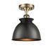 Innovations Lighting Bruno Marashlian Adirondack 8 Inch 1 Light Semi Flush Mount - 516-1C-BAB-M14-W