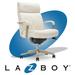La-Z-Boy Modern Melrose Executive Office Chair, Adjustable High Back with Lumbar Support, Brass Finish