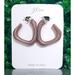 J. Crew Jewelry | 19. J.Crew Made-In-Italy Acetate Angular Hoop Earrings | Color: Brown/Cream | Size: Os