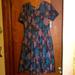 Lularoe Dresses | Lularoe Amelia Dress | Color: Blue/Gold/Purple | Size: Xl