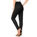 Plus Size Women's Skinny-Leg Comfort Stretch Jean by Denim 24/7 in Black Denim (Size 42 T) Elastic Waist Jegging