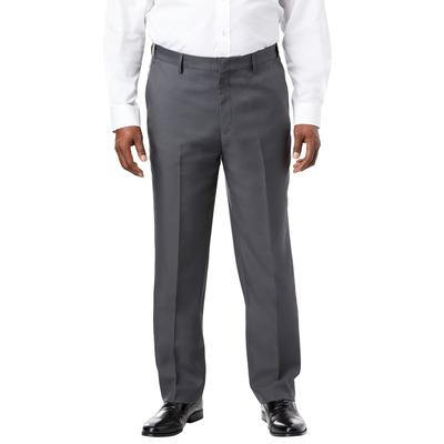 Men's Big & Tall Easy Movement Expandable Waist Dress Pants by KS Signature in Grey (Size 68 40)