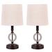 Oil Rubbed Bronze Metal 15" Table Lamp, Set 2 by Fangio Lighting in Bronze