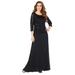 Plus Size Women's Lace Popover Dress by Roaman's in Black (Size 44 W) Formal Evening