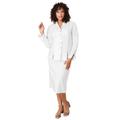 Plus Size Women's Two-Piece Skirt Suit with Shawl-Collar Jacket by Roaman's in White (Size 44 W)