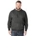 Men's Big & Tall Fleece Pullover Hoodie by KingSize in Heather Charcoal (Size 8XL)