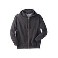 Men's Big & Tall Fleece Zip-Front Hoodie by KingSize in Heather Charcoal (Size 10XL) Fleece Jacket