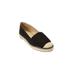 Wide Width Women's Espadrille Flats by ellos in Black (Size 12 W)