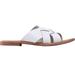Wide Width Women's Multi-Strap Leather Sandal by ellos in White (Size 7 1/2 W)