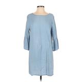 Paper Crane Casual Dress - Shift: Blue Print Dresses - Women's Size Small