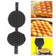 mumisuto Waffle Panini Maker,Kitchen Nonstick Egg Bubble Baking Mold Plate Waffle Maker Pan Tool for Home Commercial Use(Stainless Steel, Wood)