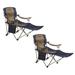 Kamp-Rite Folding Camping Chair Metal in Blue/Brown/Gray | 38 H x 38 W x 28 D in | Wayfair 2 x KAMPCC231