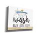 Trinx Wash, Brush, Floss, Flush by Marla Rae - Wrapped Canvas Textual Art Plastic in White | 26 H x 34 W x 1.5 D in | Wayfair