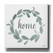 Gracie Oaks Welcome Home Wreath by Kate Sherrill - Wrapped Canvas Textual Art Canvas, Solid Wood in White | 18 H x 18 W x 0.75 D in | Wayfair