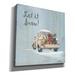 The Holiday Aisle® Let It Snow by Pam Britton - Wrapped Canvas Textual Art Print Canvas in Gray | 37 H x 37 W x 1.5 D in | Wayfair
