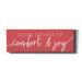 The Holiday Aisle® Good Tidings of Comfort & Joy by Lux + Me Designs - Wrapped Canvas Panoramic Textual Art Canvas in Red | Wayfair
