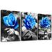 Latitude Run® Bedroom Wall Art For Living Room Bathroom Wall Decor For Kitchen Family Pictures Artwork Canvas in Black/Blue | Wayfair