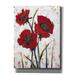 Red Barrel Studio® 'Red Poppy Fresco I' By Tim O'toole, Canvas Wall Art, 20"X24" Canvas, Solid Wood in Gray/Red | 16 H x 12 W x 0.75 D in | Wayfair