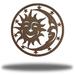 Bungalow Rose Sun & Moon Wall Décor Metal in Orange/Brown | 12 H x 12 W x 0.0625 D in | Wayfair 34AA146F63144DA3A857B26ECC4666A9