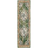 Blue/Green 26 x 0.45 in Area Rug - Dakota Fields Clevon Oriental Forest Green/Light Blue Area Rug | 26 W x 0.45 D in | Wayfair