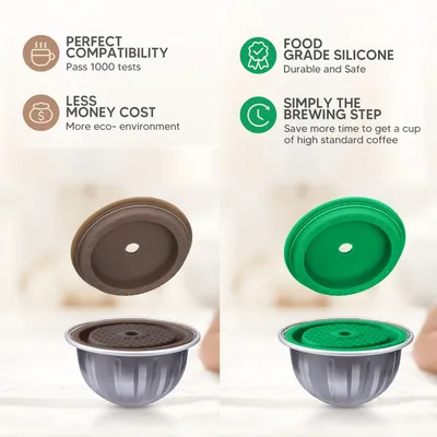 Couvercle en silicone réutilisable de qualité alimentaire couvercle de capsule de café couvercle
