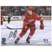 Moritz Seider Detroit Red Wings Autographed 8" x 10" Jersey Skating Photograph
