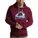 Men's Antigua Burgundy Colorado Avalanche Logo Victory Pullover Hoodie