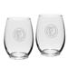 UNCG Spartans 15oz. 2-Piece Stemless Wine Glass Set