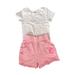 Adidas Bottoms | Adidas Pink Cubs Shorts, Size 18m. White Shirt Sleeve Onesie Carters | Color: Pink/White | Size: 18mb