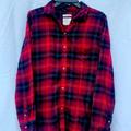 American Eagle Outfitters Tops | American Eagle Boyfriend Fit Flannel | Color: Red | Size: S