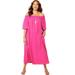 Plus Size Women's Amanda Smocked Bandeau Maxi Dress by Swimsuits For All in Bright Berry (Size 14/16)