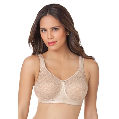 Plus Size Women's Easy Enhancer Lace Wireless Bra by Comfort Choice in Nude (Size 50 C)