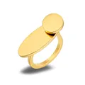 Bagues géométriques Chic pour femmes anneaux de mariage en acier inoxydable couleur or
