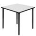 Kee 30" Square Folding Breakroom Table- Grey/ Black