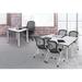 Kee 30" Square Breakroom Table- White/ Black