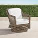 Hampton Swivel Lounge Chair in Driftwood Finish - Belle Damask Claypot, Standard - Frontgate