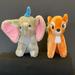 Disney Toys | Bambi & Dumbo Plush Toys From Disney | Color: Gray/Orange | Size: 7 Inches