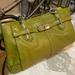 Coach Bags | Authentic Coach "Chelsea" Green Leather Bag. | Color: Green/Silver | Size: Hand Bag