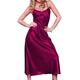 DKaren-Nachtwäsche Damen Negligee aus Satin H43 (XS-XXL) (M, Bordeaux)