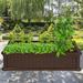 Costway 48''x24'' Raised Garden Bed Rectangle Plant Box Planter Flower