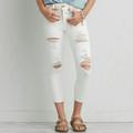 American Eagle Outfitters Jeans | American Eagle Super Super Stretch Jegging Crop White | Color: Black/White | Size: 2